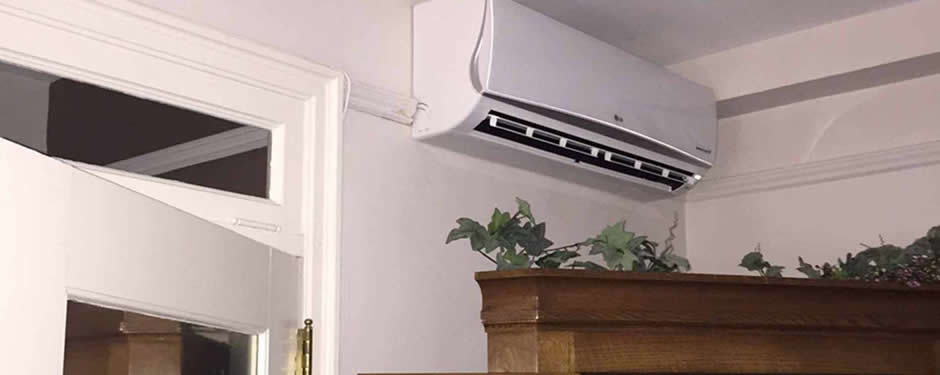 Ductless Ac Unit Installed On Wall